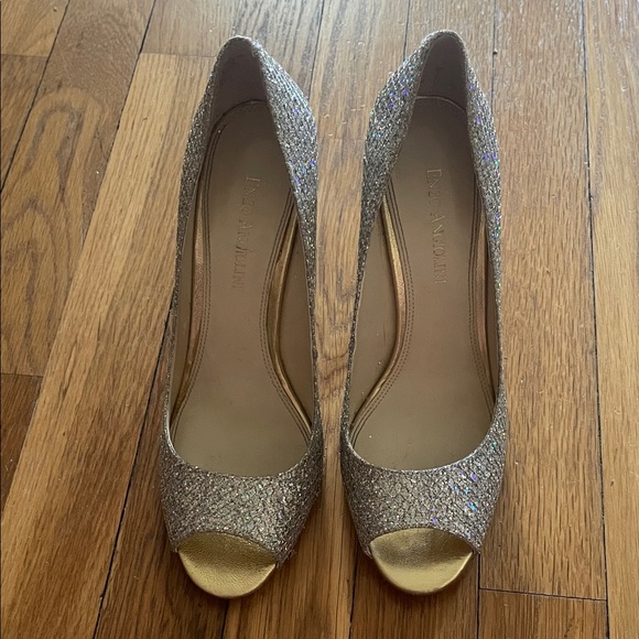 Enzo Angiolini Merryann Peep Toe Sparkle Heels W7 - Picture 1 of 5